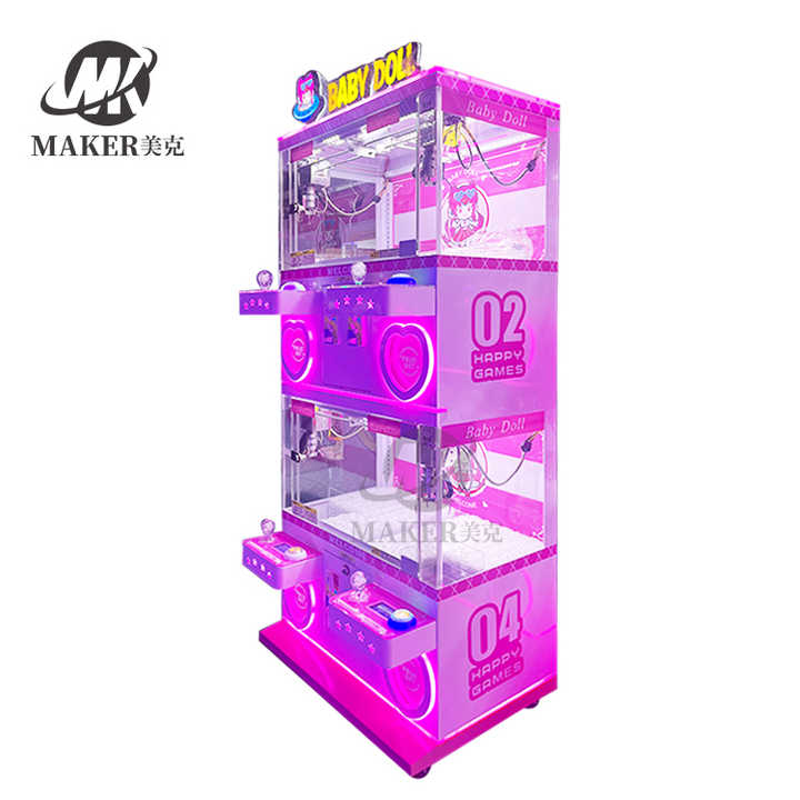 Claw Doll Arcade Game Toy Machine Parent-Child Four Player Claw Crane Machine for Small Business Gift Shop