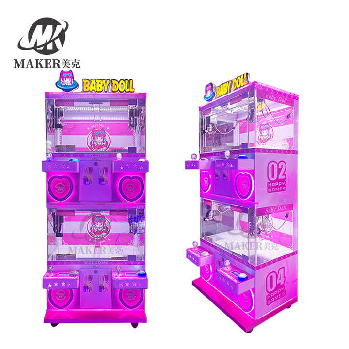 Claw Doll Arcade Game Toy Machine Parent-Child Four Player Claw Crane Machine for Small Business Gift Shop