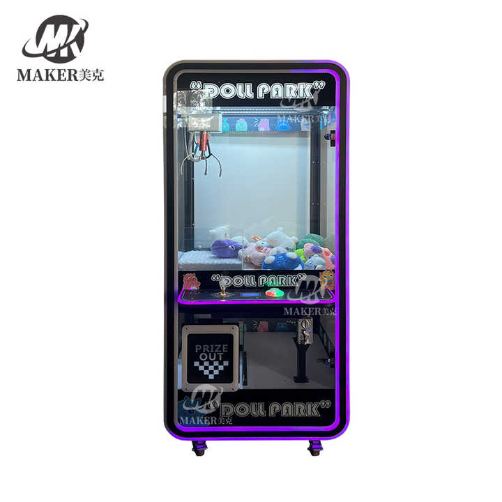 Colorful Park Claw Machines Game Tempering Glass Mini Claw Machines Acrylic Claw Crane Machine for Sale