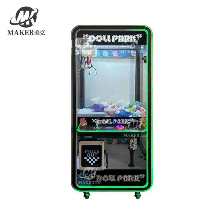 Colorful Park Claw Machines Game Tempering Glass Mini Claw Machines Acrylic Claw Crane Machine for Sale