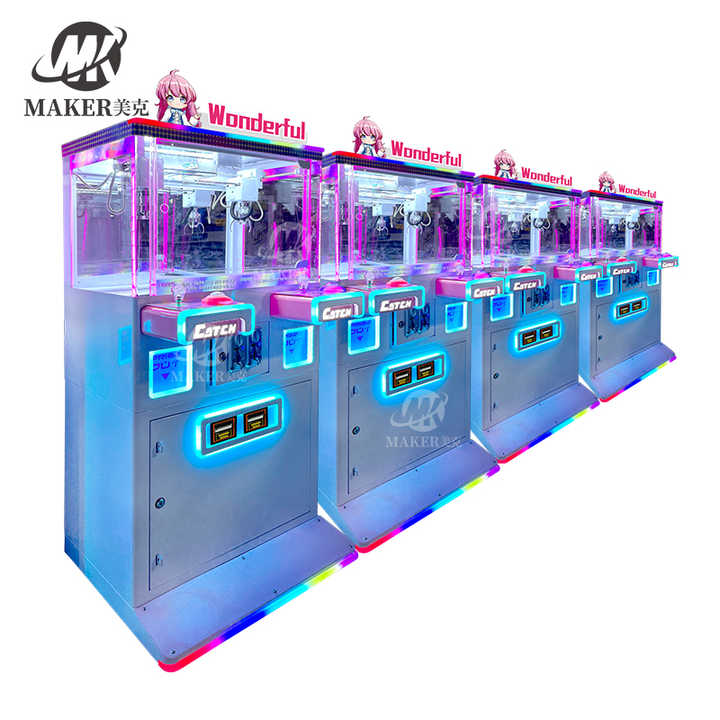 Custom Logo Parent-Child Four Player Crane Claw Machine Doll Game Claw Machine for Mall