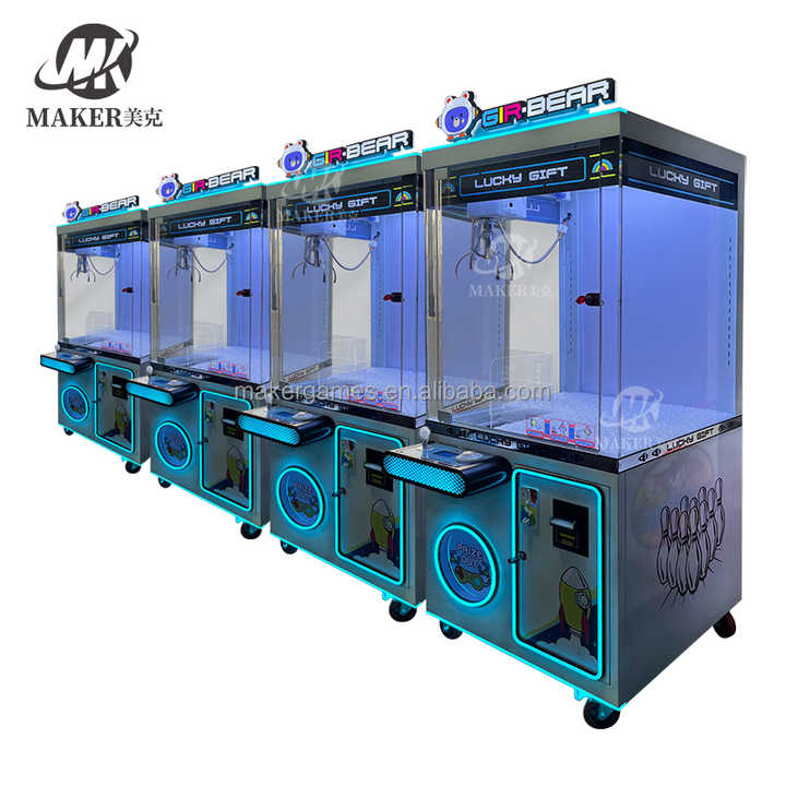 Wholesale Custom Coin Operated Toy Vending Arcade Claw Crane Machine Cheap Bill Operation Doll Claw Machine  for Mall