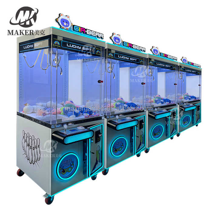 Wholesale Custom Coin Operated Toy Vending Arcade Claw Crane Machine Cheap Bill Operation Doll Claw Machine  for Mall