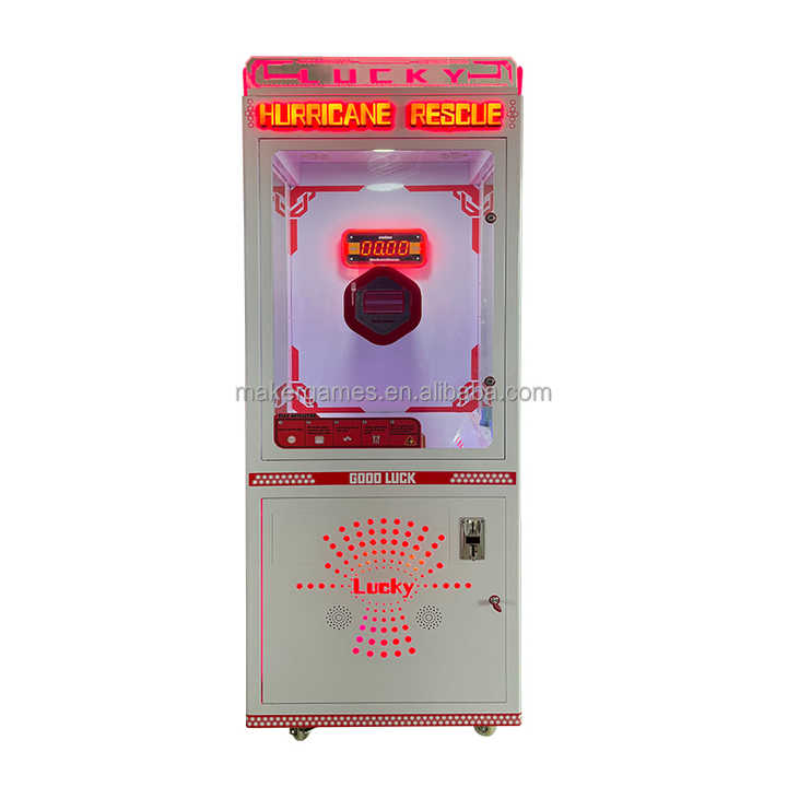 Coin Operated Control Cash Cube Grab Money Blower Catching Booth Machine Money Arcade Grab Game  Machine