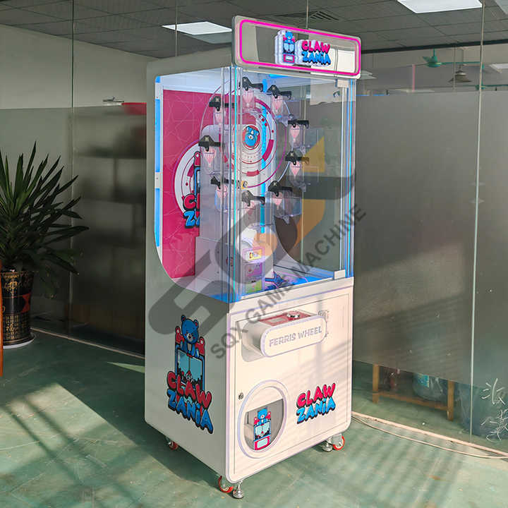 SQX High Returns Cheap Kids' Favorite Plastic Coin Operated Arcade Claw Machine Crocodile Metal Doll Machine