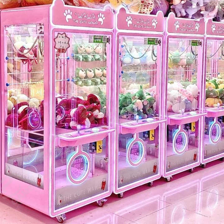 Factory Claw Machine Children's Games Panda Transparent case Custom Claw Crane Machine Plush Toys