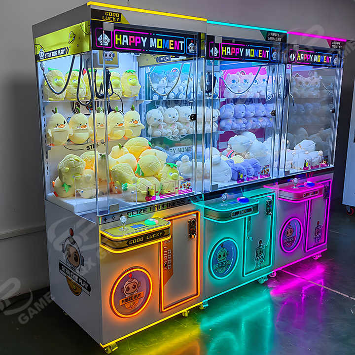 Factory Claw Machine Children's Games Panda Transparent case Custom Claw Crane Machine Plush Toys