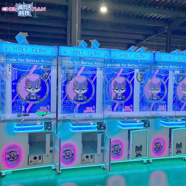 Wholesale Coin Gaming Arcade Crane Doll Machine Custom Smart Watch Catcher Mini Plush Toy Claw Machine