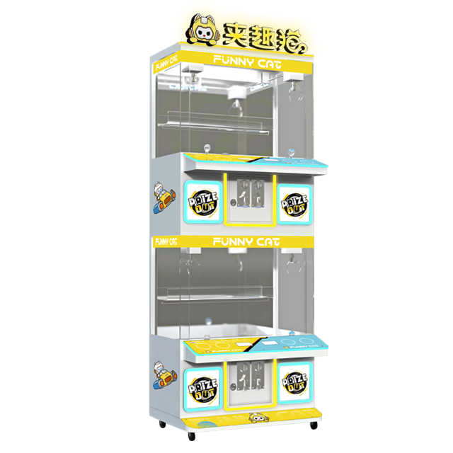 4 Player Personalized Custom Plush Toy Cranes Coin and Mini Claw Machine With Bill Receiver