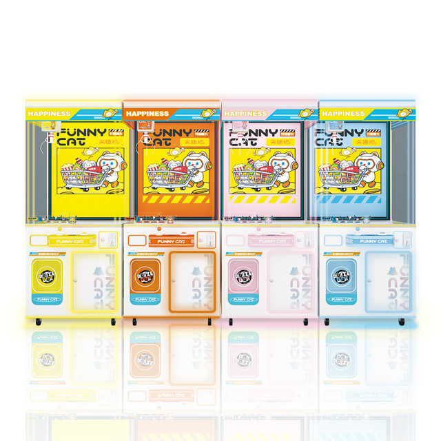 2025 Popular Mall Hot Sell Color Selling Color Mini Doll Machine Coin Automatic Plush Machine Mini Claw Machine