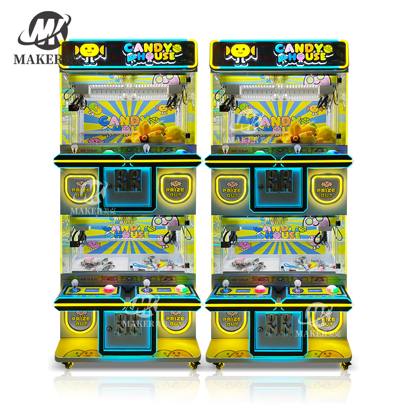 MAKER Coin Operated Games Small Plush Toy Metal Claw Crane Machine Mega Mini Claw Machine With Locker Gift Game Machine