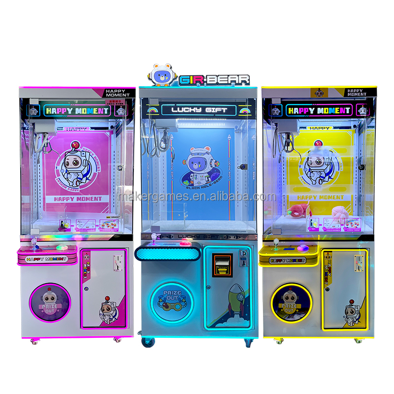 MAKER Grab Plush Doll/Toy Doll Machine Metal Coin Operated Games Arcade Game Happy Moment Claw Machine