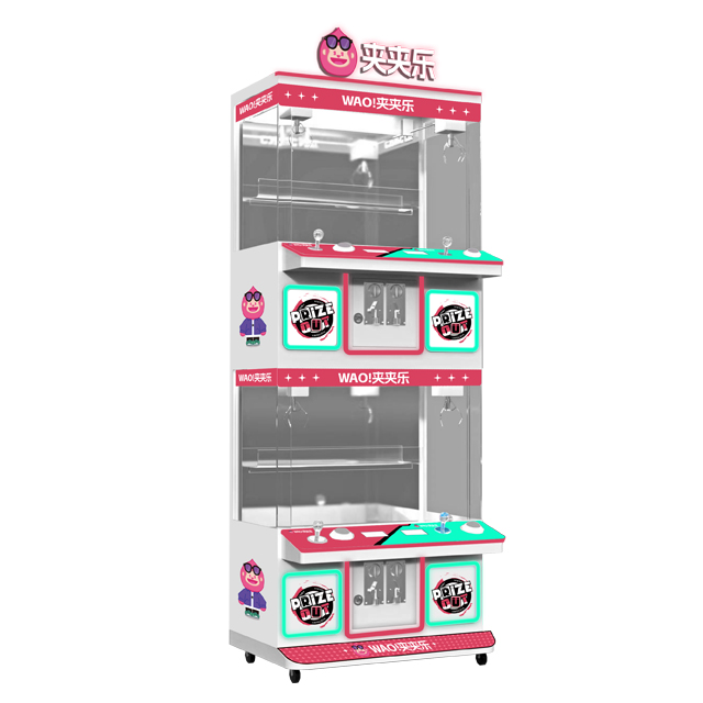 4 Player Personalized Custom Plush Toy Cranes Coin and Mini Claw Machine With Bill Receiver