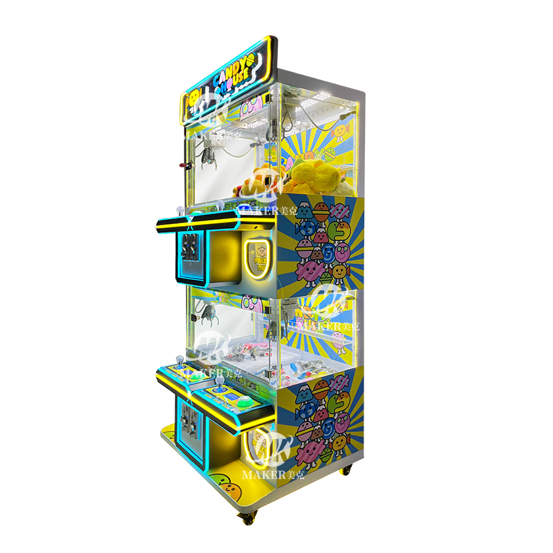 High Quality Factory Sales Arcade Game Center Coin Operated Metal 4 Players Crane Claw Game Doll Machine Mini Claw Machine