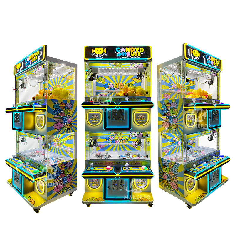 Factory Sales Arcade Game Center High Quality Coin Operated Acrylic 4 Players Claw Game Doll Machine Mini Claw Crane Machine