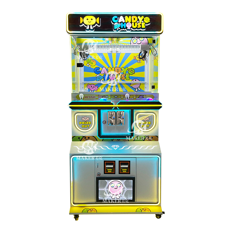 High Quality 2 Players Factory Sale Arcade Game Center Coin Operated Metal Yellow Crane Claw Game Doll Machine Mini Claw Machine