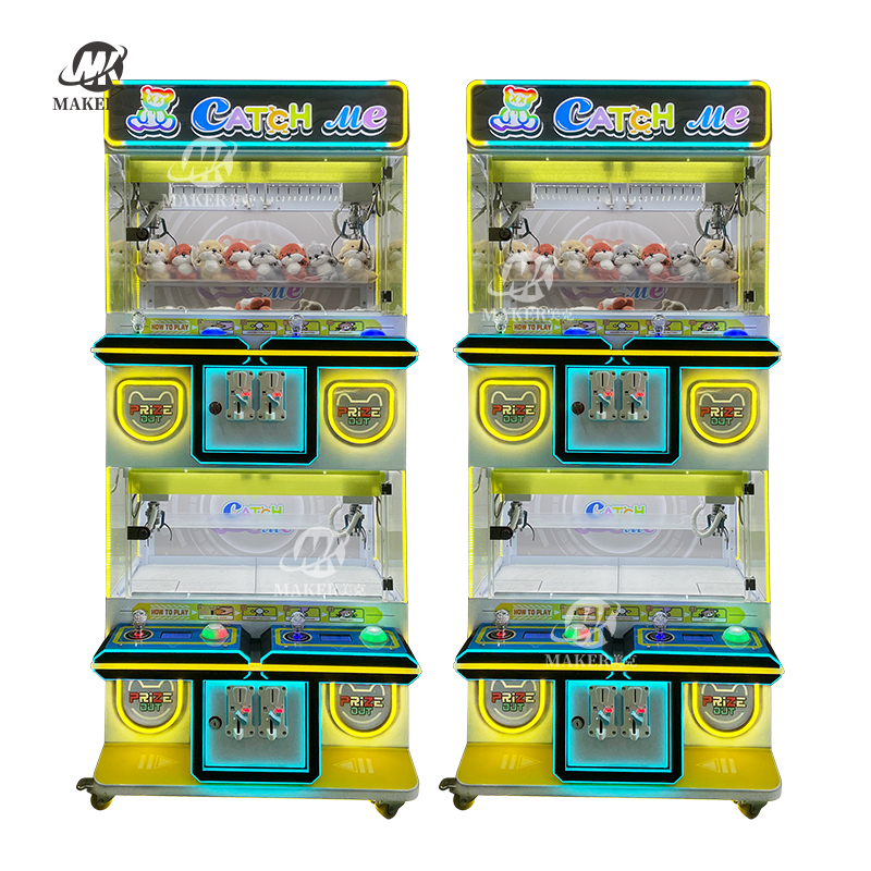 MAKER Mega Mini Claw Machine With Card Reader Coin Operated Games Small Plush Toy Metal Claw Crane Machine Doll Machine
