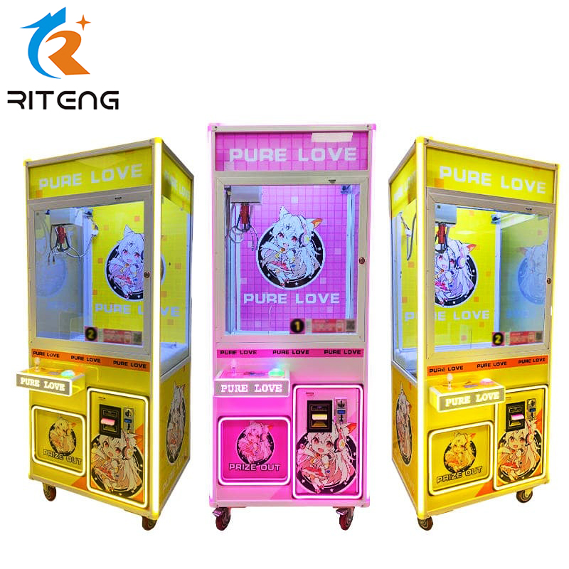Riteng Fun House Claw Machine Arcade Game Toy Crane Coin Operated Fun Zone Full Size Arcade  Catcher Claw Machine