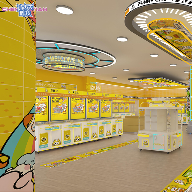 High -quality Supermarket Latest Doll Machine Coin Clip Toy Claw Machine Capture Toy Machine